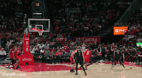 Basketball Game With Xfinity Sign GIF
