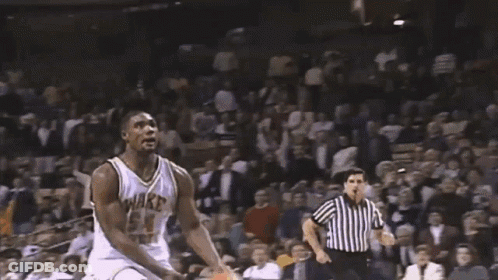 Basketball Going Through Hoop With Winston Sign GIF