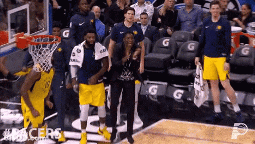 Basketball Motivation Clapping Cheering Happy Pacers GIF