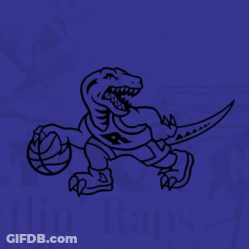 Basketball On Blue Background Saying Basketball GIF