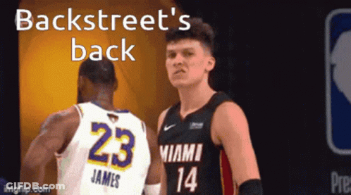 Basketball Player 23 Beside Another Player GIF