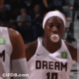 Basketball Player Blowing Bubble GIF