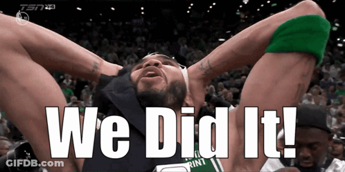 Basketball Player Celebrates We Did It GIF