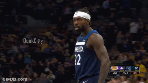 Basketball Player Celebrating Minnesota Jersey GIF
