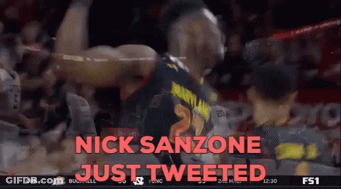 Basketball Player Celebrating Nick Sanzone Just Tweeted GIF