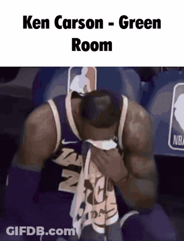 Basketball Player Covering Face With Towel GIF