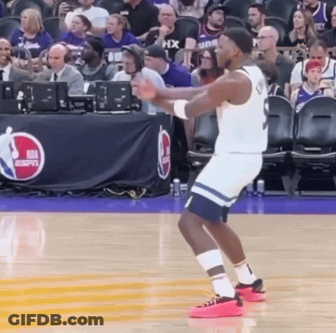 Basketball Player Dancing In Front Of ESPN Logo GIF