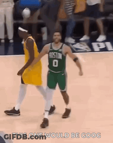 Basketball Player Dancing In Green Jersey GIF