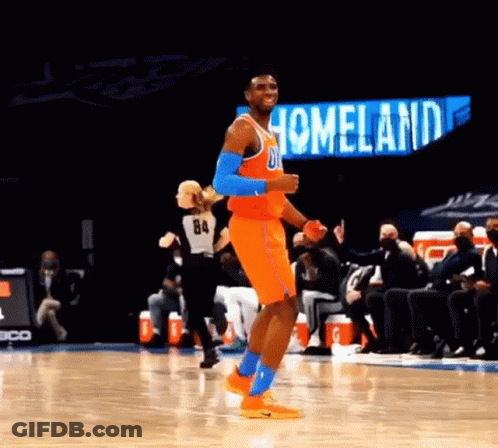 Basketball Player Dancing On Court Saying Homeland GIF
