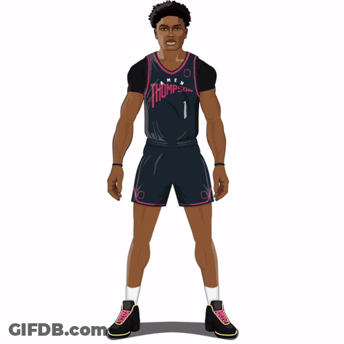 Basketball Player Dribbling As Defender Blocks GIF