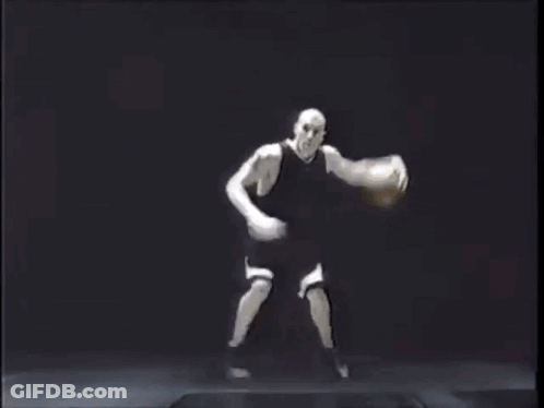 Basketball Player Dribbling Basketball GIF