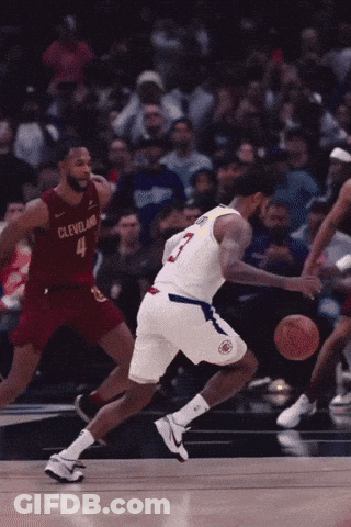 Basketball Player Dribbling Cleveland Uniform GIF