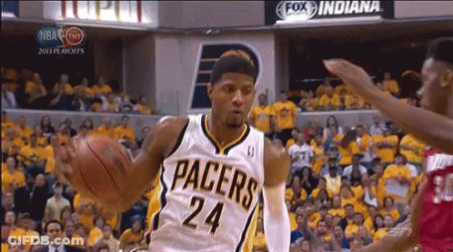 Basketball Player Dribbling For Pacers GIF