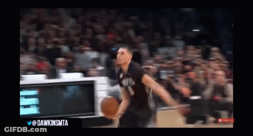 Basketball Player Dribbling In Crowd GIF