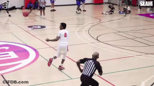 Basketball Player Dribbling Number 0 GIF