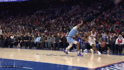 Basketball Player Dribbling Number 0 GIF