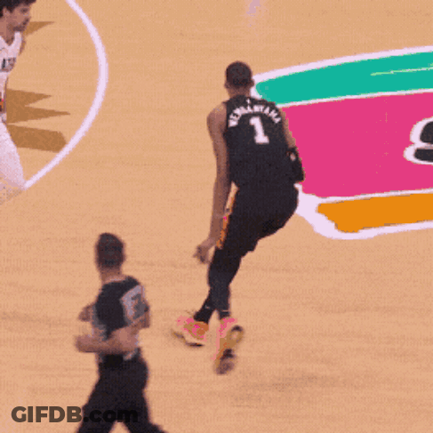 Basketball Player Dribbling Number 1 GIF