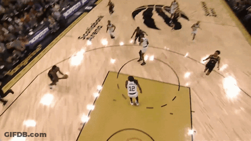 Basketball Player Dribbling Number 12 GIF