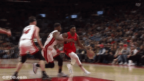 Basketball Player Dribbling Number 14 GIF
