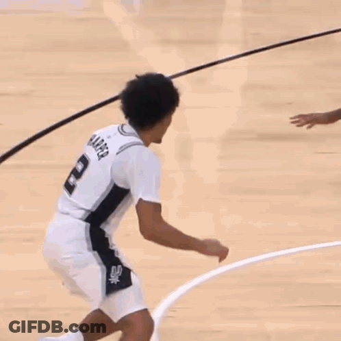 Basketball Player Dribbling Number 2 GIF