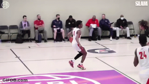 Basketball Player Dribbling Number 24 GIF