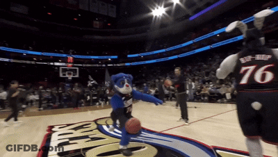 Basketball Player Dribbling Number 76 GIF