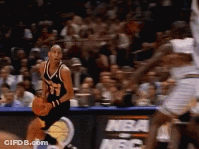 Basketball Player Dribbling Number 77 GIF