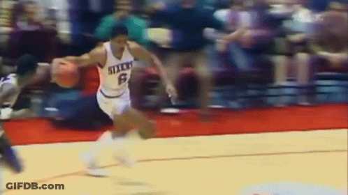 Basketball Player Dribbling Number 8 GIF