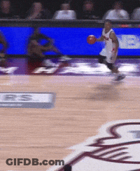 Basketball Player Dribbling With PS Logo GIF