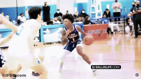 Basketball Player From Lake Norman Dribbling Ball GIF