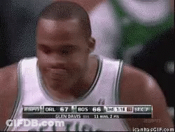 Basketball Player Glen Davis Looking At Camera GIF