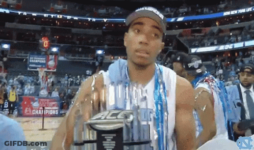 Basketball Player Holding Ace Trophy GIF