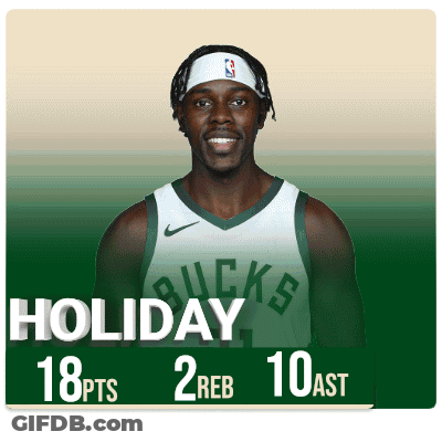 Basketball Player Holiday 18Pts 2Reb 10Ast GIF