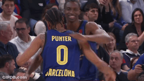 Basketball Player Hugging Another Player GIF