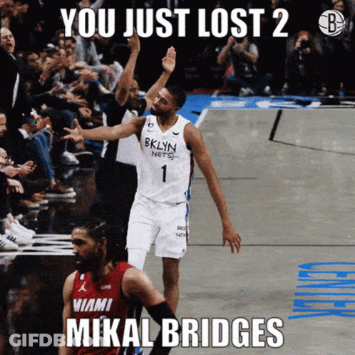 Basketball Player In Bklyn Nets Jersey GIF