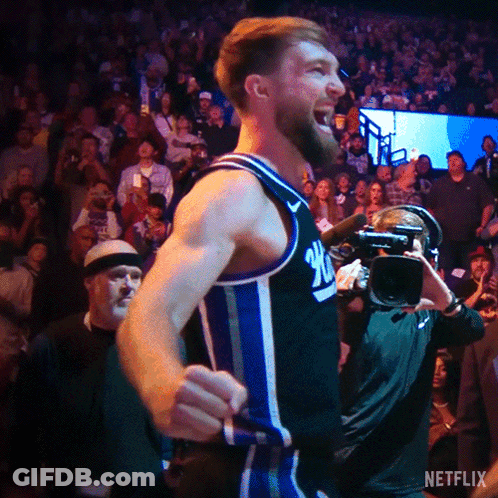 Basketball Player In Blue And Black Uniform Number 90 GIF