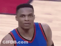 Basketball Player In Blue And Red Jersey On Court GIF