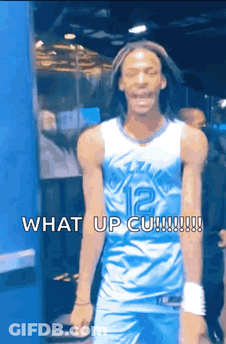 Basketball Player In Blue And White Jersey GIF
