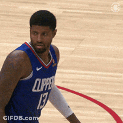 Basketball Player In Blue Clipper Jersey GIF