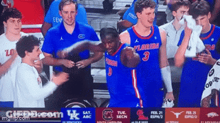 Basketball Player In Blue Florida Jersey GIF