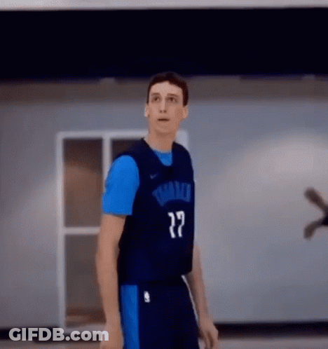Basketball Player In Blue Jersey GIF