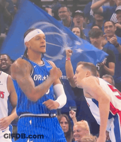 Basketball Player In Blue Orlando Jersey GIF