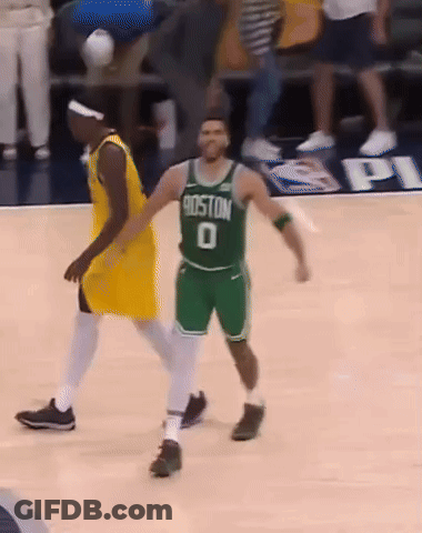 Basketball Player In Boston Jersey Dancing GIF