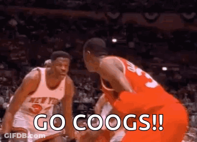 Basketball Player In Bulls Jersey Chased By Bird While Dribbling GIF