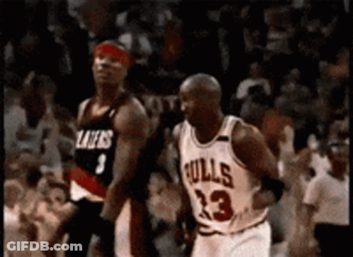 Basketball Player In Bulls Jersey Running GIF