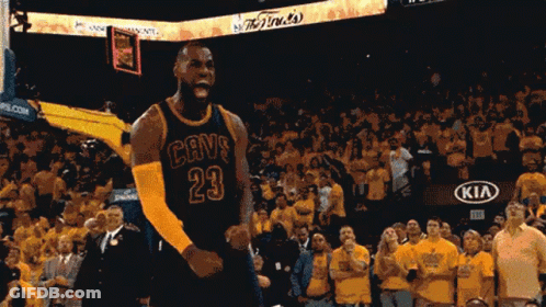 Basketball Player In Cavs 23 Jersey In Front Of Crowd GIF