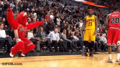 Basketball Player In Cavs Jersey On Court GIF