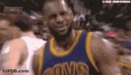 Basketball Player In Cavs Jersey Smiling GIF
