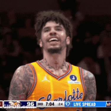 Basketball Player In Charlotte Jersey GIF