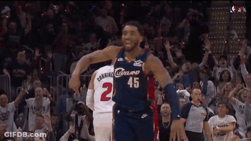 Basketball Player In Cleveland Jersey GIF